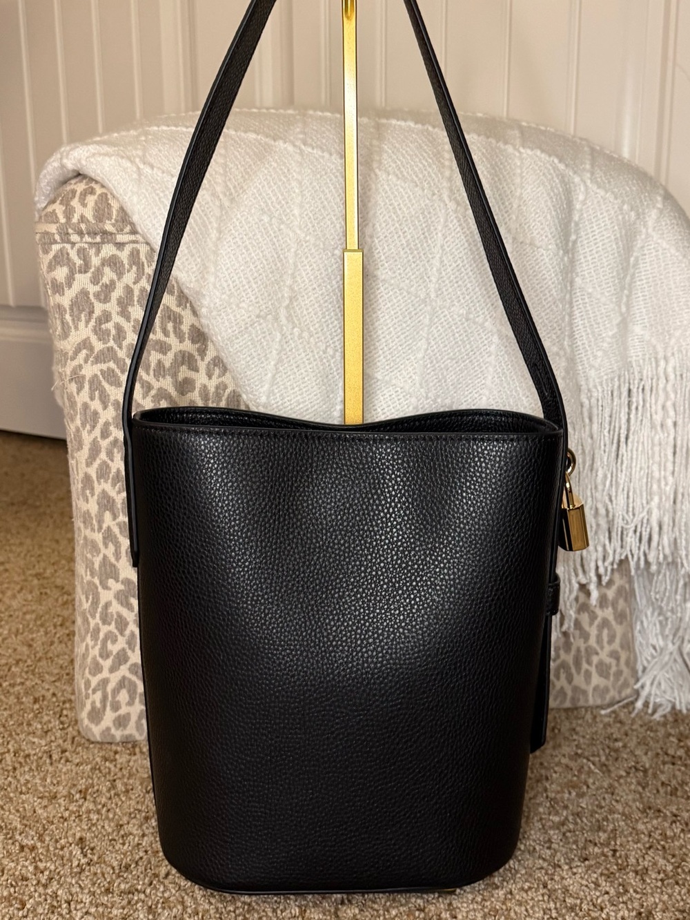 Marc Jacobs Black Pebbled Leather ‘Drifter’ Bucket Bag - Picture 3 of 6